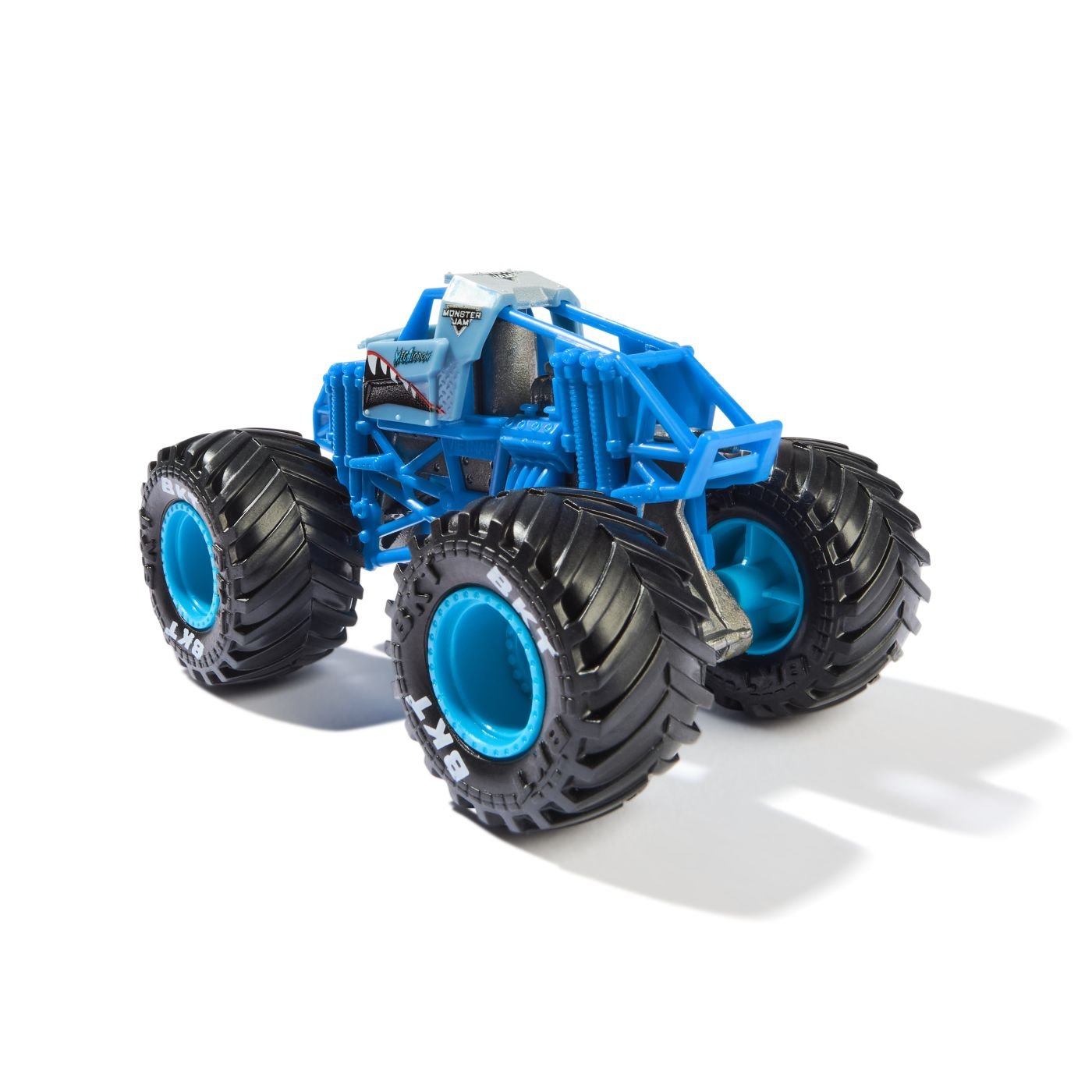 Monster jam masinuta metalica Megalodon albastru scara 1 la 64 - Publisol.ro