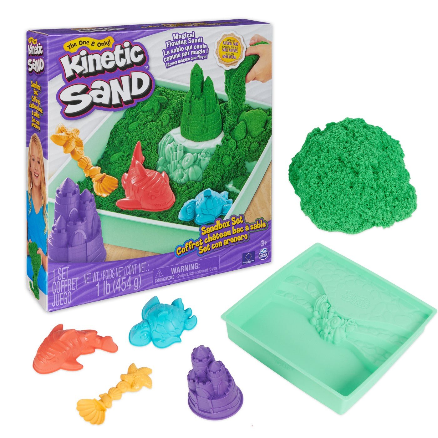Nisip kinetic set complet verde, Spin Master - Publisol.ro