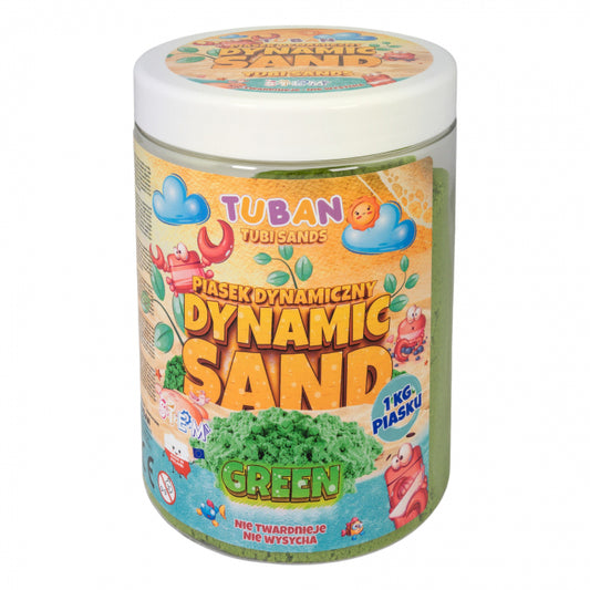 Nisip Kinetic - verde, 1 kg - Tuban