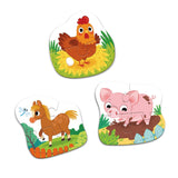 O zi la ferma, puzzle 3 in 1, Dodo Toys - Publisol.ro