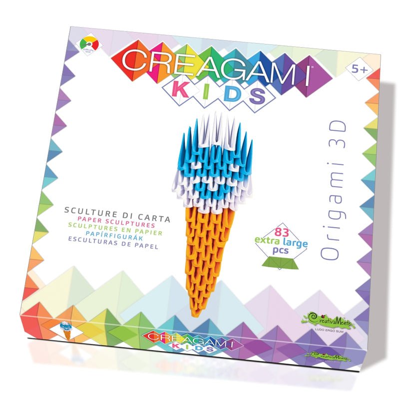 Origami 3D, Creagami Kids - inghetata, 83 piese, Creativa Mente - Publisol.ro