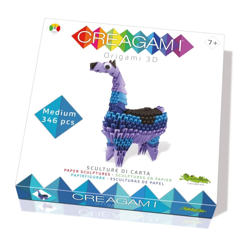Origami 3D, Creagami - Lama, 346 piese, Creativa Mente - Publisol.ro