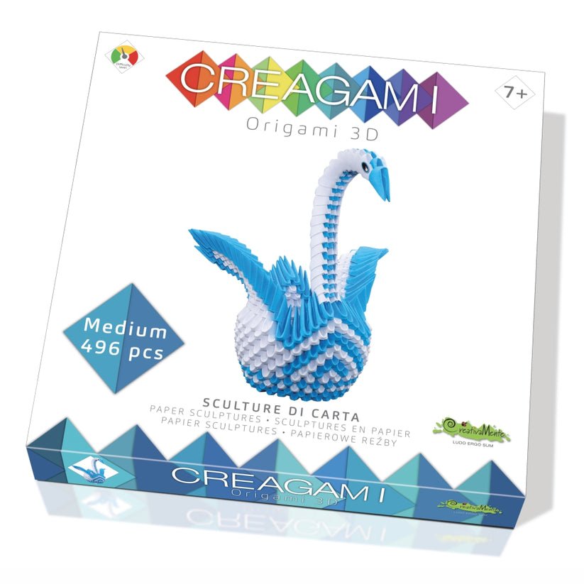 Origami 3D, Creagami - Lebada, 496 piese, Creativa Mente - Publisol.ro