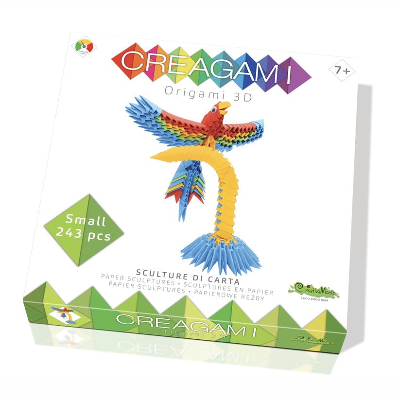 Origami 3D, Creagami - Papagal, 243 piese, Creativa Mente - Publisol.ro