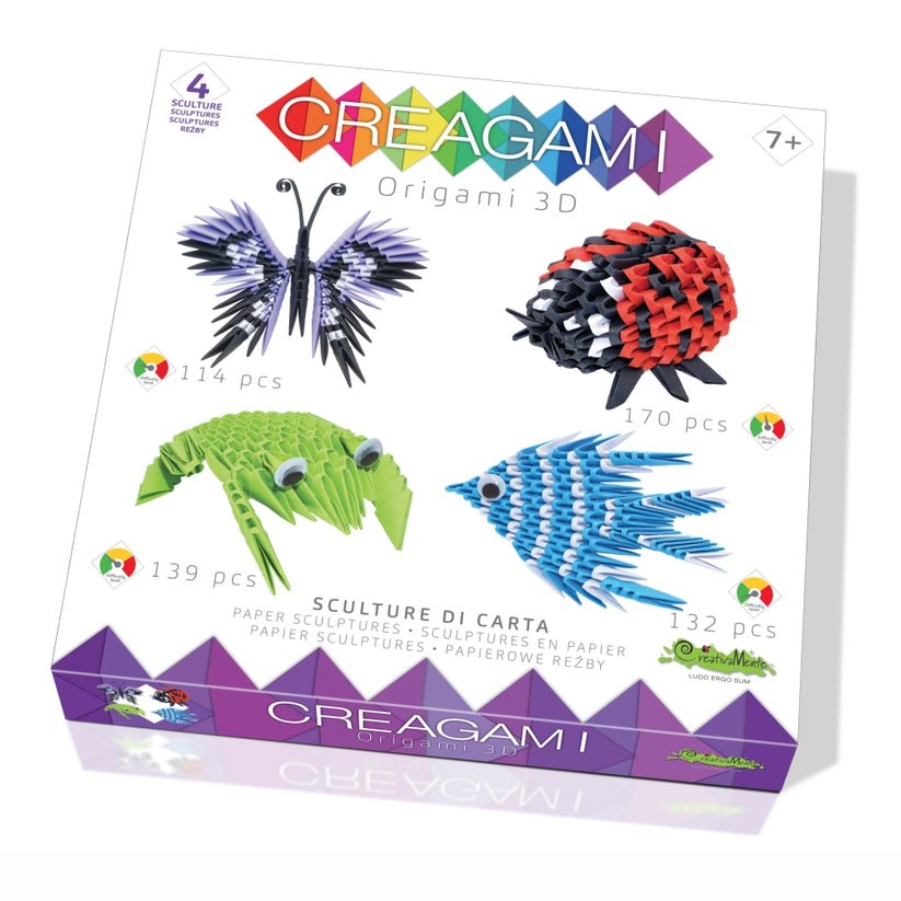 Origami 3D, Creagami - Setul incepatorilor, 555 piese, Creativa Mente - Publisol.ro