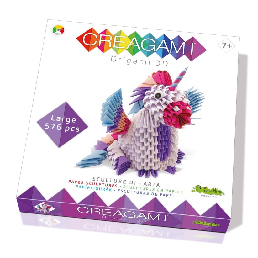 Origami 3D, Creagami - Unicorn, 576 piese, Creativa Mente - Publisol.ro