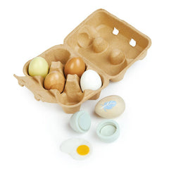 Oua, din lemn premium - Wooden Eggs - 7 piese - Tender Leaf Toys - Publisol.ro