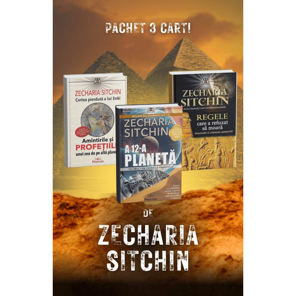 Pachet 3 carti: A 12 - a Planeta + Regele care a refuzat sa moara + Cartea pierduta a lui Enki, de Zecharia Sitchin - Publisol.ro