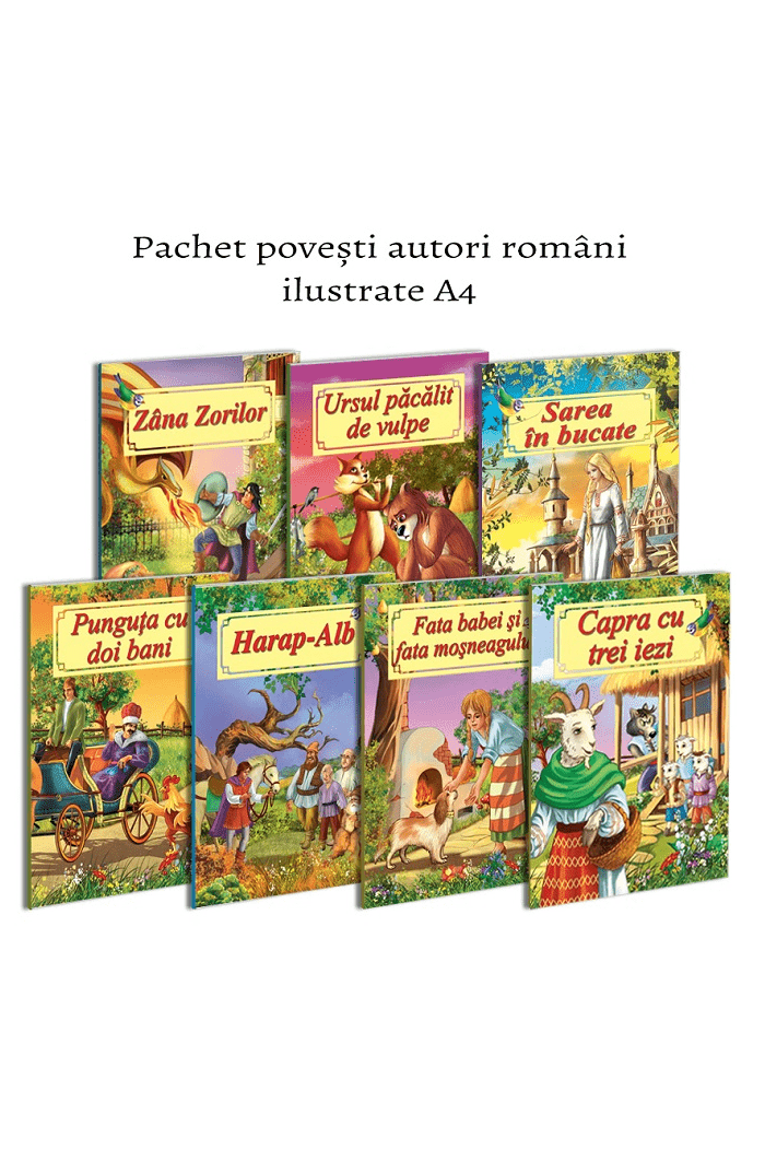 Pachet povesti autori romani - ILUSTRATE A4 - Publisol.ro