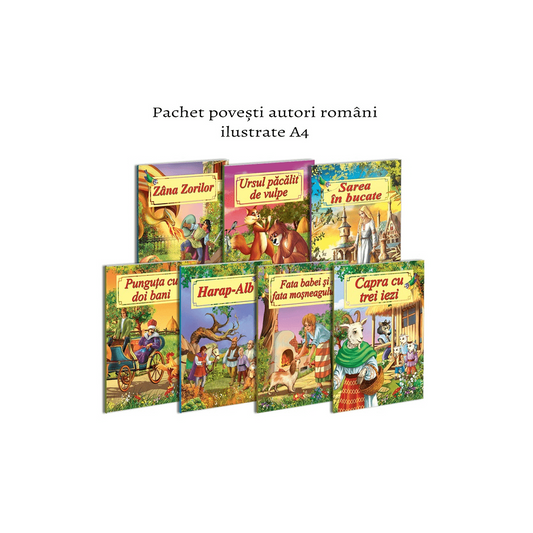Pachet povesti autori romani - ILUSTRATE A4 - Publisol.ro