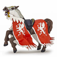 Papo figurina calul regelui cu blazon dragon rosu, Papo - Publisol.ro