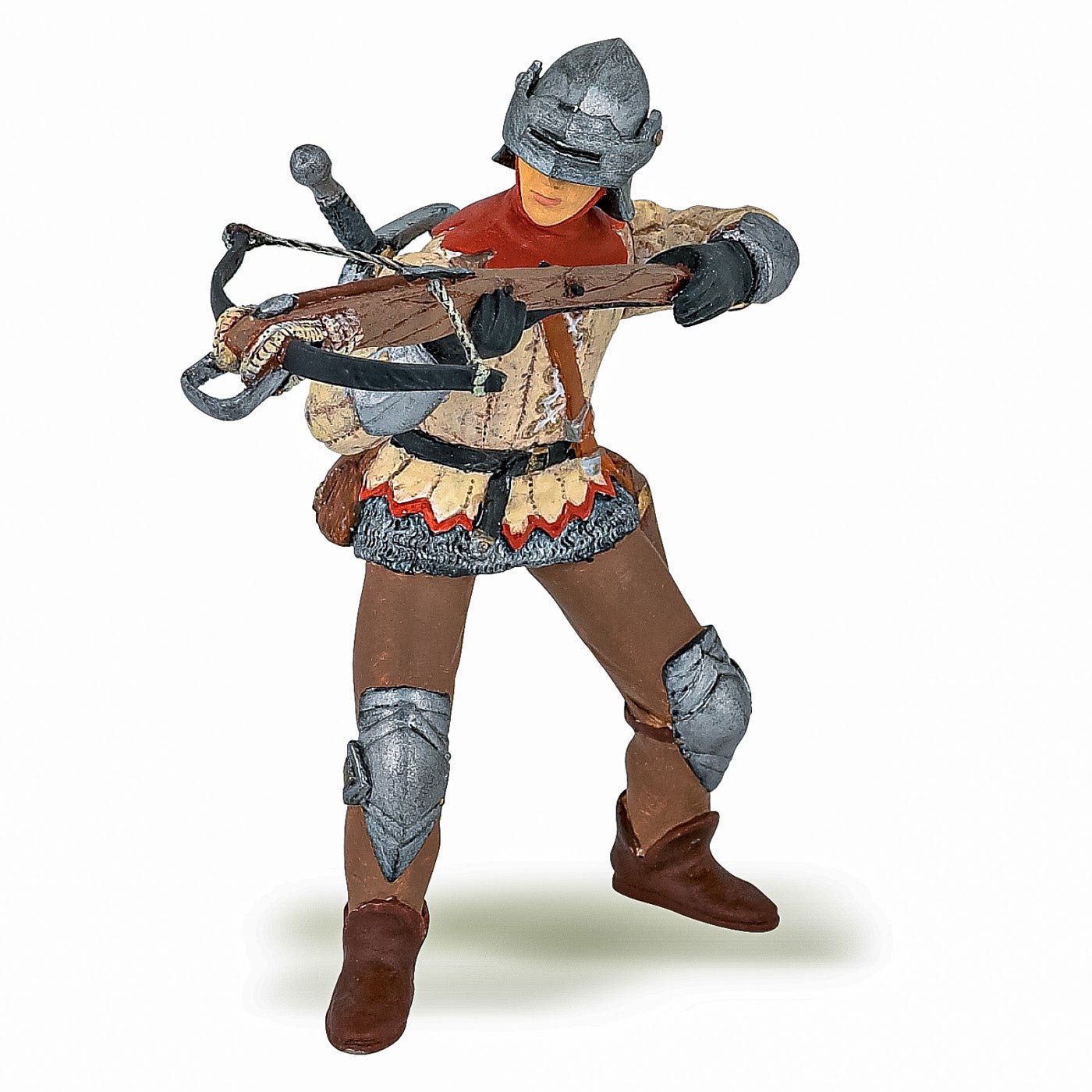 Papo figurina cavaler cu arbaleta rosu, Papo - Publisol.ro