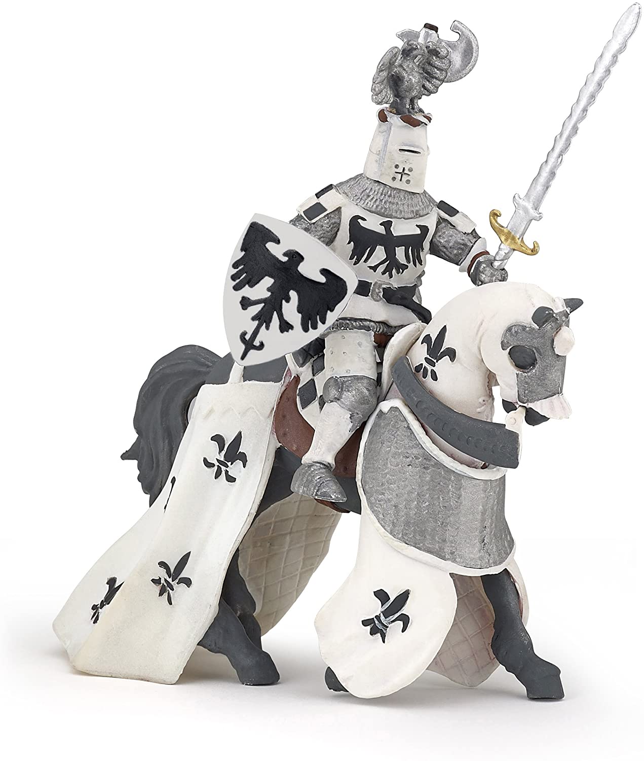 Papo figurina cavaler cu pene alb, Papo - Publisol.ro
