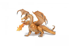 Papo figurina dragon cu doua capete auriu, Papo - Publisol.ro