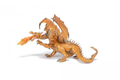 Papo figurina dragon cu doua capete auriu, Papo - Publisol.ro