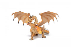 Papo figurina dragon cu doua capete auriu, Papo - Publisol.ro