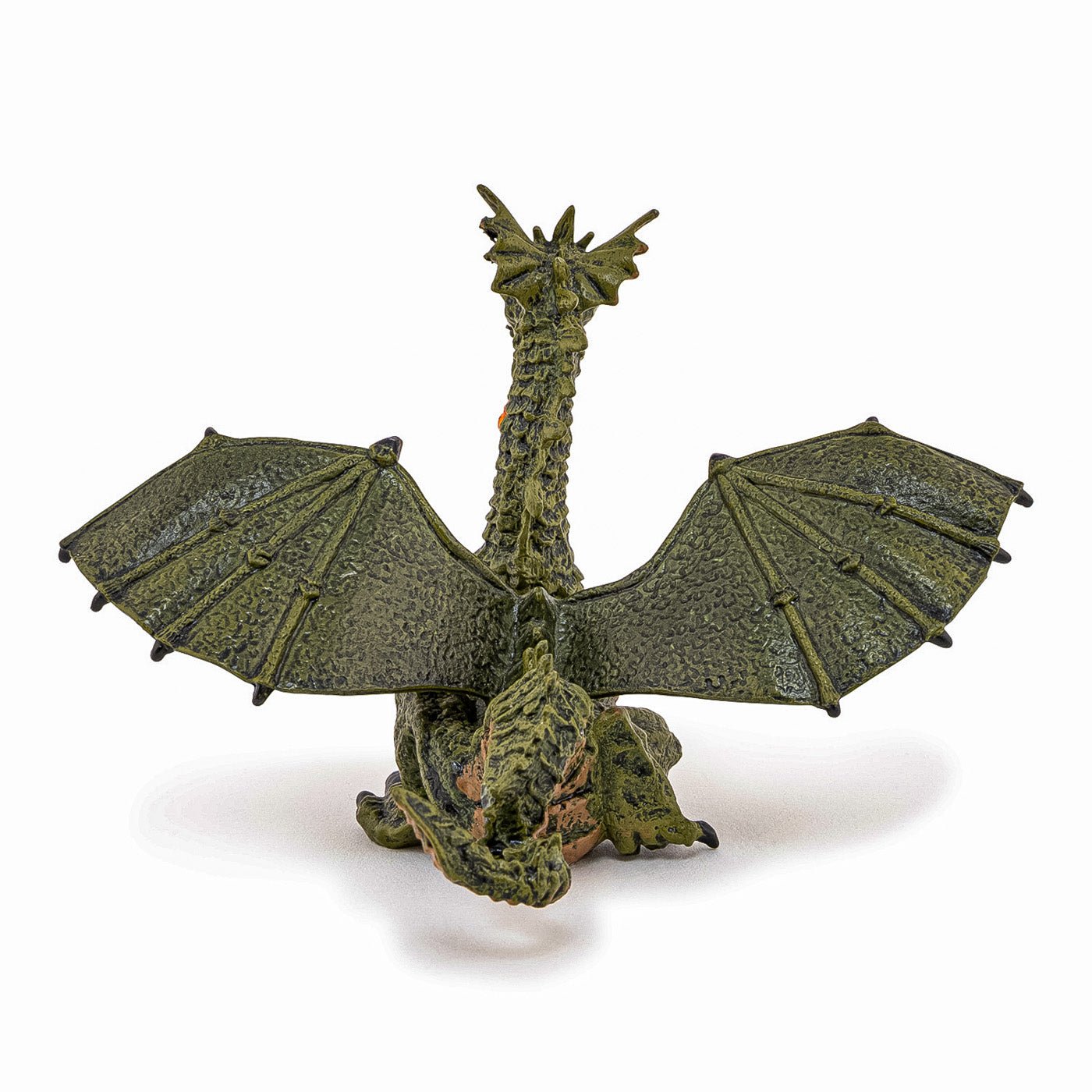 Papo figurina dragon verde inaripat cu flacara, Papo - Publisol.ro