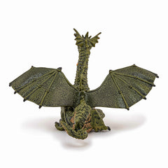 Papo figurina dragon verde inaripat cu flacara, Papo - Publisol.ro
