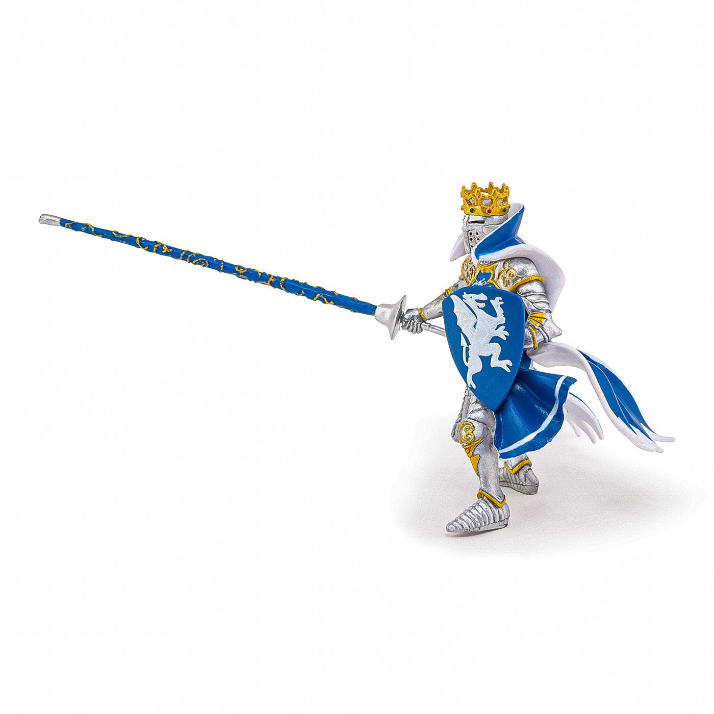 Papo figurina rege cu blazon dragon albastru, Papo - Publisol.ro
