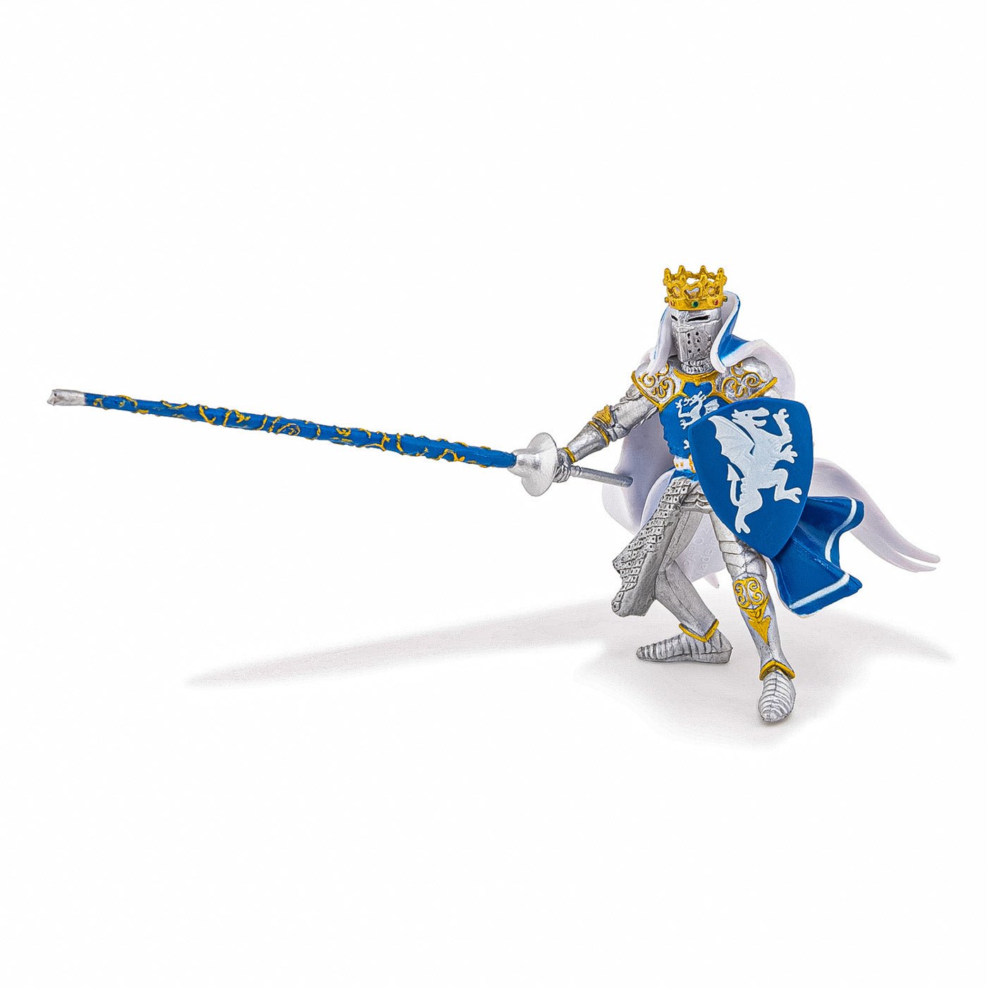 Papo figurina rege cu blazon dragon albastru, Papo - Publisol.ro