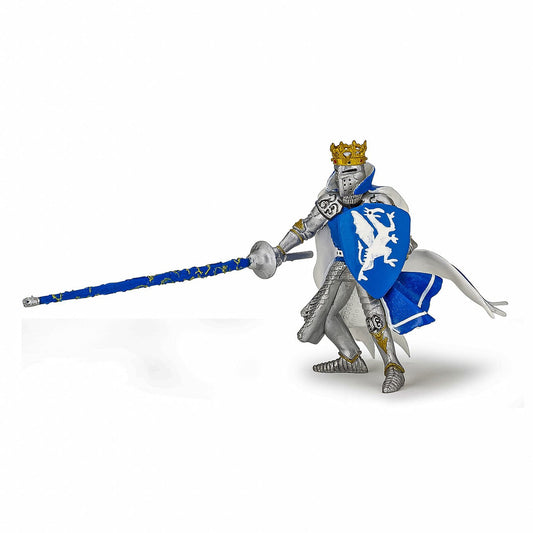Papo figurina rege cu blazon dragon albastru, Papo - Publisol.ro