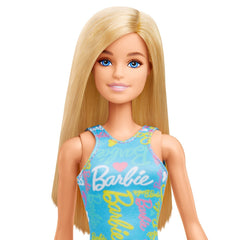 Papusa barbie blonda cu rochita albastra, Mattel - Publisol.ro