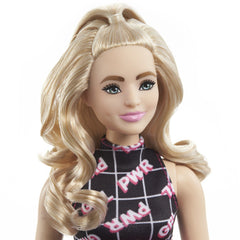 Papusa barbie fashionista blonda cu borseta roz, Mattel - Publisol.ro