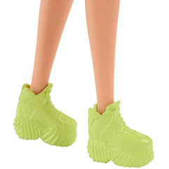 Papusa barbie fashionista blonda cu suvite mov, Mattel - Publisol.ro
