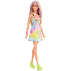 Papusa barbie fashionista blonda cu suvite mov, Mattel - Publisol.ro