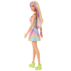 Papusa barbie fashionista blonda cu suvite mov, Mattel - Publisol.ro