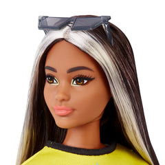 Papusa barbie fashionista bruneta cu suvite blonde, Mattel - Publisol.ro