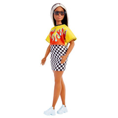 Papusa barbie fashionista bruneta cu suvite blonde, Mattel - Publisol.ro