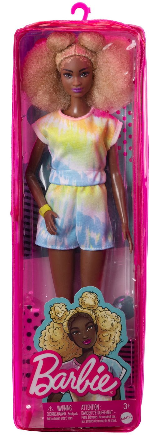 Papusa barbie fashionista cu par afro blond, Mattel - Publisol.ro