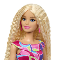 Papusa barbie fashionista cu par blond ondulat, Mattel - Publisol.ro