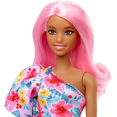 Papusa barbie fashionista cu par roz si picior protetic, Mattel - Publisol.ro