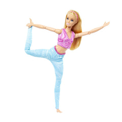 Papusa barbie made to move blonda cu top roz, Mattel - Publisol.ro