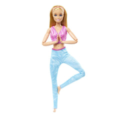 Papusa barbie made to move blonda cu top roz, Mattel - Publisol.ro