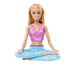 Papusa barbie made to move blonda cu top roz, Mattel - Publisol.ro