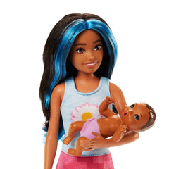 Papusa barbie mamica bruneta cu bebelus, Mattel - Publisol.ro