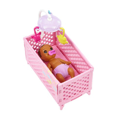Papusa barbie mamica bruneta cu bebelus, Mattel - Publisol.ro