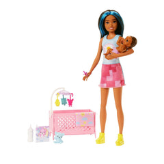Papusa barbie mamica bruneta cu bebelus, Mattel - Publisol.ro