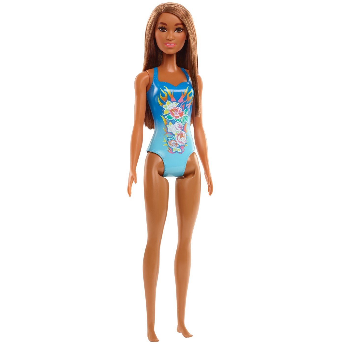 Papusa barbie satena cu costum de baie albastru, Mattel - Publisol.ro