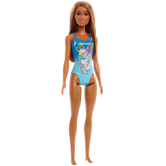 Papusa barbie satena cu costum de baie albastru, Mattel - Publisol.ro