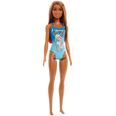 Papusa barbie satena cu costum de baie albastru, Mattel - Publisol.ro