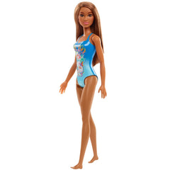Papusa barbie satena cu costum de baie albastru, Mattel - Publisol.ro
