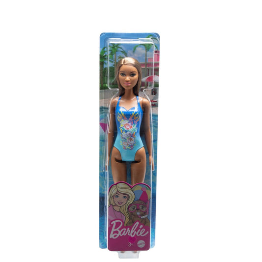 Papusa barbie satena cu costum de baie albastru, Mattel - Publisol.ro