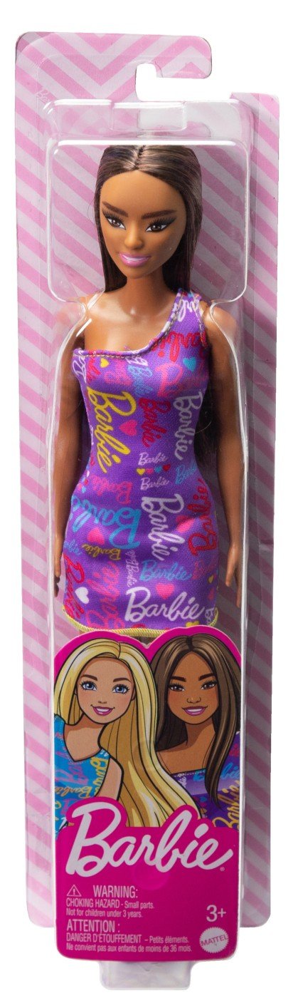 Papusa barbie satena cu rochita mov, Mattel - Publisol.ro