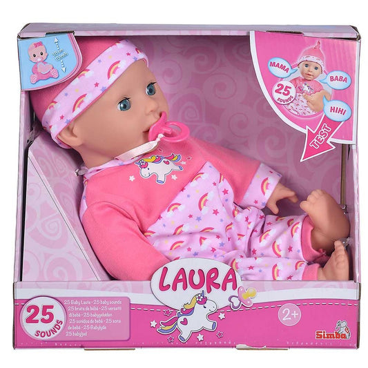 Papusa bebelus laura 38cm cu sunete, Simba - Publisol.ro