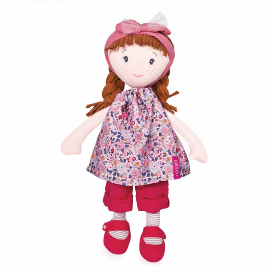 Papusa Capucine, 36 cm, material textil, rosu - Jolijou - Publisol.ro