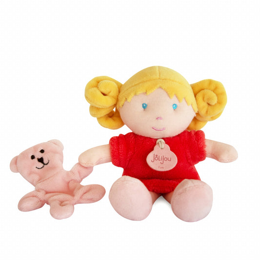 Papusa din plus - Corail, 21 cm, rosu - Jolijou - Publisol.ro